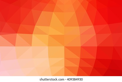 Light red, yellow polygonal illustration, which consist of triangles. Triangular design for your business. Geometric background in Origami style with gradient.