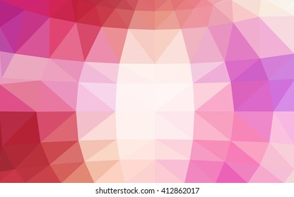 Light red, yellow polygonal illustration, which consist of triangles. Triangular design for your business. Geometric background in Origami style with gradient.