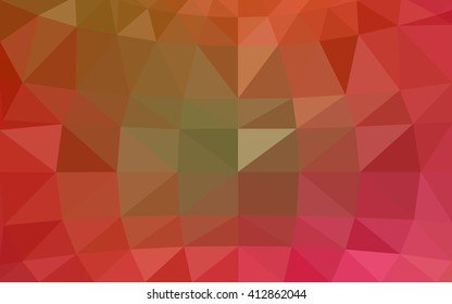 Light red, yellow polygonal illustration, which consist of triangles. Triangular design for your business. Geometric background in Origami style with gradient.
