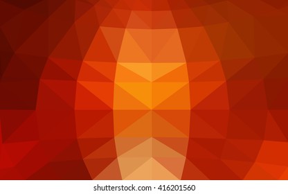 Light red, yellow polygonal illustration, which consist of triangles. Triangular design for your business. Geometric background in Origami style with gradient.