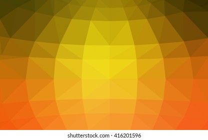 Light red, yellow polygonal illustration, which consist of triangles. Triangular design for your business. Geometric background in Origami style with gradient.