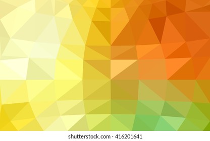 Light red, yellow polygonal illustration, which consist of triangles. Triangular design for your business. Geometric background in Origami style with gradient.