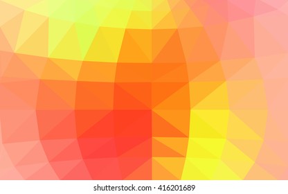 Light red, yellow polygonal illustration, which consist of triangles. Triangular design for your business. Geometric background in Origami style with gradient.