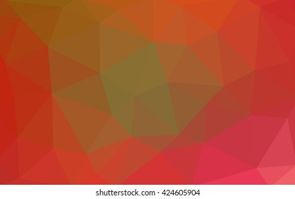 Light red, yellow polygonal illustration, which consist of triangles. Triangular design for your business. Geometric background in Origami style with gradient.