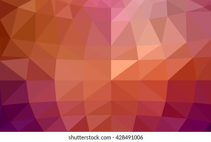 Light red, yellow polygonal illustration, which consist of triangles. Triangular design for your business. Geometric background in Origami style with gradient.