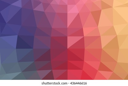 Light red, yellow polygonal illustration, which consist of triangles. Triangular design for your business. Geometric background in Origami style with gradient.