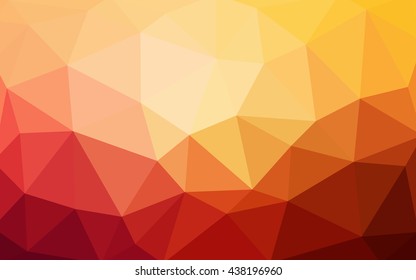Light red, yellow polygonal illustration, which consist of triangles. Triangular design for your business. Geometric background in Origami style with gradient.