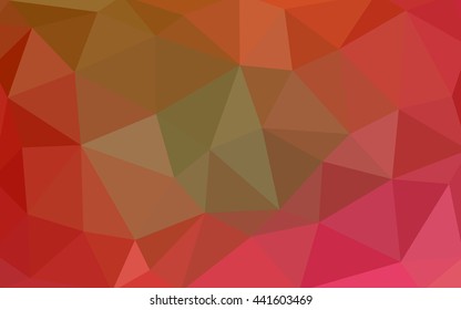Light red, yellow polygonal illustration, which consist of triangles. Triangular design for your business. Geometric background in Origami style with gradient.