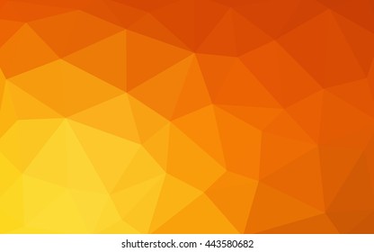 Light red, yellow polygonal illustration, which consist of triangles. Triangular design for your business. Geometric background in Origami style with gradient.