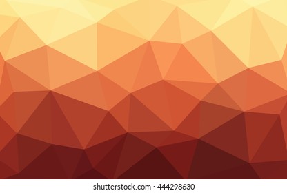 Light red, yellow polygonal illustration, which consist of triangles. Triangular design for your business. Geometric background in Origami style with gradient.