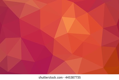 Light red, yellow polygonal illustration, which consist of triangles. Triangular design for your business. Geometric background in Origami style with gradient.
