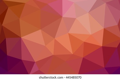 Light red, yellow polygonal illustration, which consist of triangles. Triangular design for your business. Geometric background in Origami style with gradient.