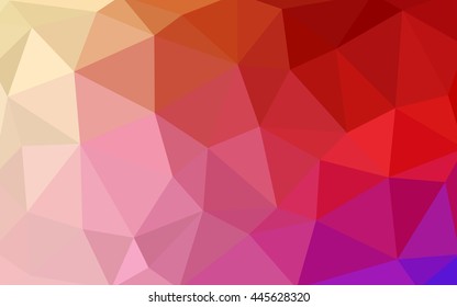 Light red, yellow polygonal illustration, which consist of triangles