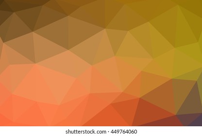 Light red, yellow polygonal illustration, which consist of triangles. Triangular design for your business. Geometric background in Origami style with gradient.