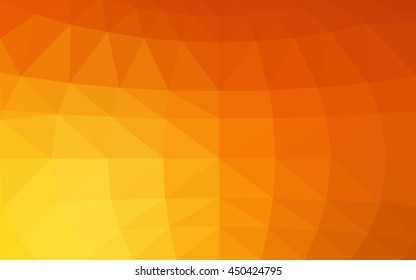 Light red, yellow polygonal illustration, which consist of triangles. Triangular design for your business. Geometric background in Origami style with gradient.