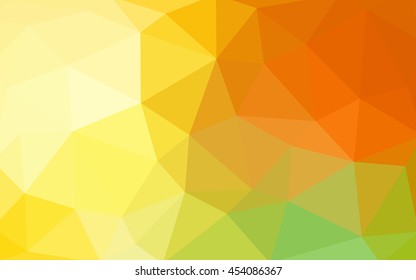 Light red, yellow polygonal illustration, which consist of triangles. Triangular design for your business. Geometric background in Origami style with gradient.