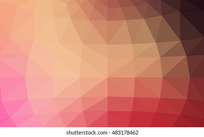 Light red, yellow polygonal illustration, which consist of triangles. Triangular design for your business. Geometric background in Origami style with gradient.