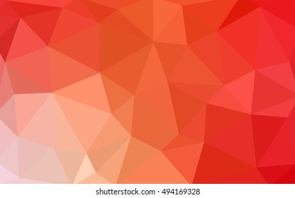Light red, yellow polygonal illustration, which consist of triangles. Triangular design for your business. Geometric background in Origami style with gradient.