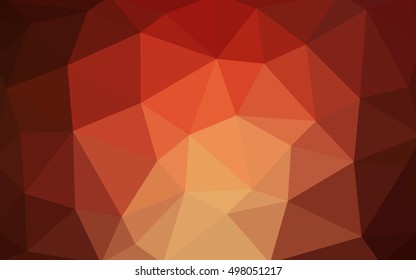 Light red, yellow polygonal illustration, which consist of triangles. Triangular design for your business. Geometric background in Origami style with gradient.