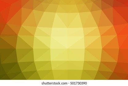 Light red, yellow polygonal illustration, which consist of triangles. Triangular design for your business. Geometric background in Origami style with gradient.