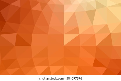 Light red, yellow polygonal illustration, which consist of triangles. Triangular design for your business. Geometric background in Origami style with gradient.