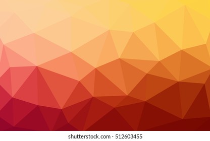 Light red, yellow polygonal illustration, which consist of triangles. Triangular design for your business. Geometric background in Origami style with gradient.