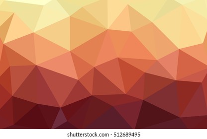Light red, yellow polygonal illustration, which consist of triangles. Triangular design for your business. Geometric background in Origami style with gradient.