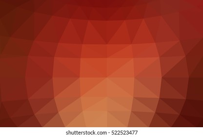 Light red, yellow polygonal illustration, which consist of triangles. Triangular design for your business. Geometric background in Origami style with gradient.
