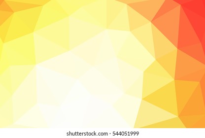 Light red, yellow polygonal illustration, which consist of triangles. Triangular design for your business. Geometric background in Origami style with gradient.