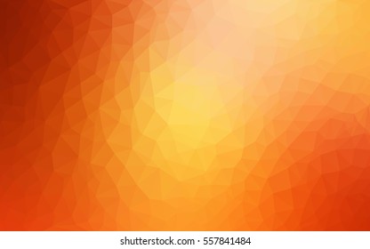 Light Red Yellow polygonal illustration, which consist of triangles. Triangular design for your business. Creative geometric background in Origami style with gradient