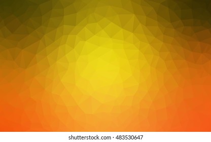 Light red, yellow polygonal template. Colorful illustration in abstract style with gradient. The elegant pattern can be used as part of a brand book.