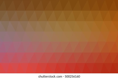 Light red, yellow triangle mosaic template. An elegant bright illustration with gradient. The template can be used as a background for cell phones.