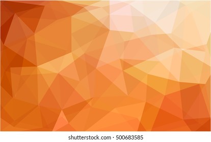 Light red, yellow triangle mosaic background. Shining illustration, which consist of triangles. The completely new template can be used for your brand book.