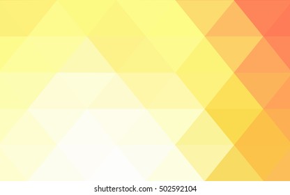 Light red, yellow triangle mosaic template. A sample with polygonal shapes. The completely new template can be used for your brand book.