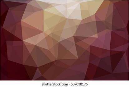 Light red, yellow triangle mosaic template. Shining illustration, which consist of triangles. A new texture for your design.