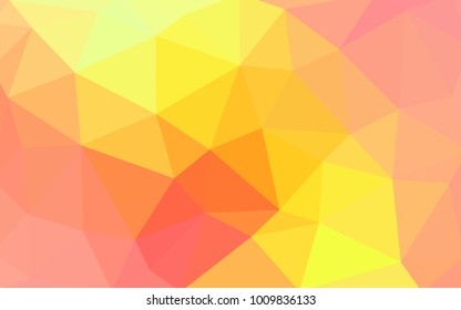 Light Red, Yellow vector abstract textured polygonal background. Blurry triangle design. Pattern can be used for background.
