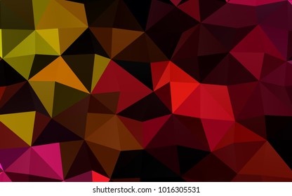 Light Red, Yellow vector abstract polygonal pattern. An elegant bright illustration with gradient. Brand-new design for your business.