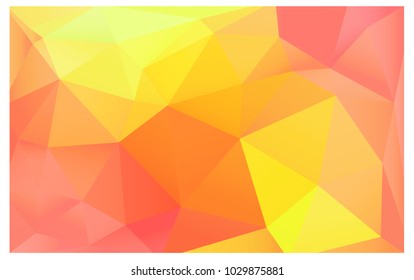 Light Red, Yellow vector abstract textured polygonal background. Blurry triangle design. Pattern can be used for background.