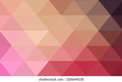Light Red, Yellow vector abstract textured polygonal background. Blurry triangle design. Pattern can be used for background.