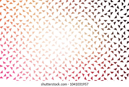 Light Red, Yellow vector abstract colorful background, which consist of triangles. Pattern with colored triangles on white background.
