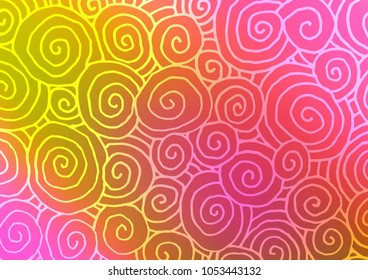 Light Red, Yellow vector abstract doodle pattern. A completely new color illustration in doodle style. The pattern can be used for heads of websites and designs.
