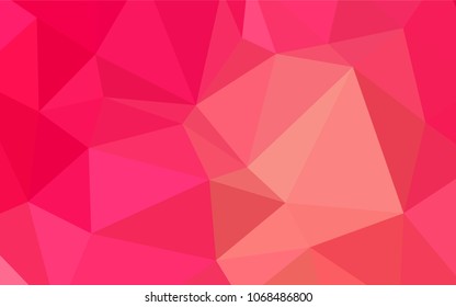 Light Red, Yellow vector abstract polygonal pattern. Creative illustration in halftone style with gradient. Brand-new style for your business design.