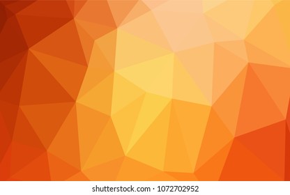 Light Red, Yellow vector abstract mosaic background. Polygonal abstract illustration with gradient. Textured pattern can be used for background.