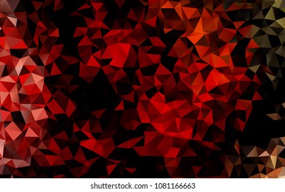 Light Red, Yellow vector abstract polygonal pattern. Modern geometrical abstract illustration with gradient. The best triangular design for your business.