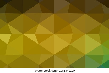 Light Red, Yellow vector abstract polygonal pattern. Elegant bright polygonal illustration with gradient. The template for cell phone's backgrounds.