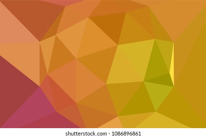 Light Red, Yellow vector abstract polygonal template. Geometric illustration in Origami style with gradient.  A new texture for your web site.