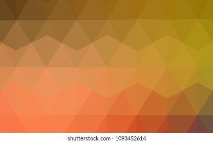Light Red, Yellow vector abstract polygonal pattern. Triangular geometric sample with gradient.  Pattern for a brand book's backdrop.