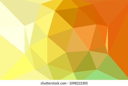 Light Red, Yellow vector abstract mosaic backdrop. Shining polygonal illustration, which consist of triangles. Triangular pattern for your design.