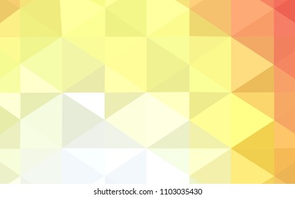 Light Red, Yellow vector abstract mosaic pattern. Elegant bright polygonal illustration with gradient. Brand-new design for your business.