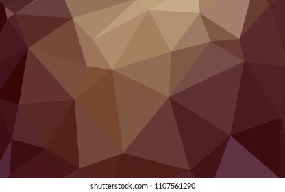 Light Red, Yellow vector abstract mosaic backdrop. A sample with polygonal shapes. Completely new template for your banner.